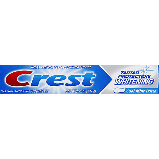 Crest Tartar Protection Whitening Cool Mint Flavor Toothpaste, 6.4 Oz