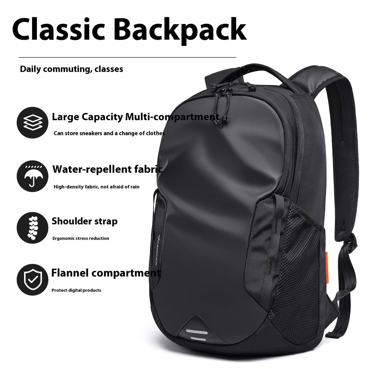 Stylish Versatile Male Commuter Backpack