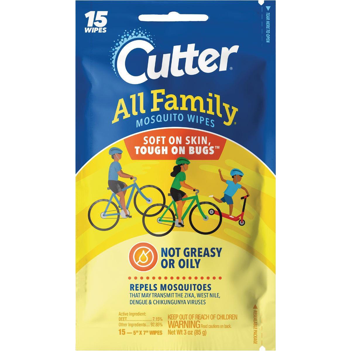 Cutter All Family Insect Mosquito Repellent Wipes