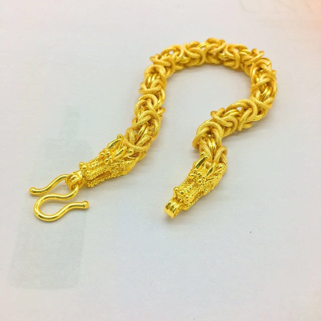 Gold Bracelet Men 24K Simulated Jewelry