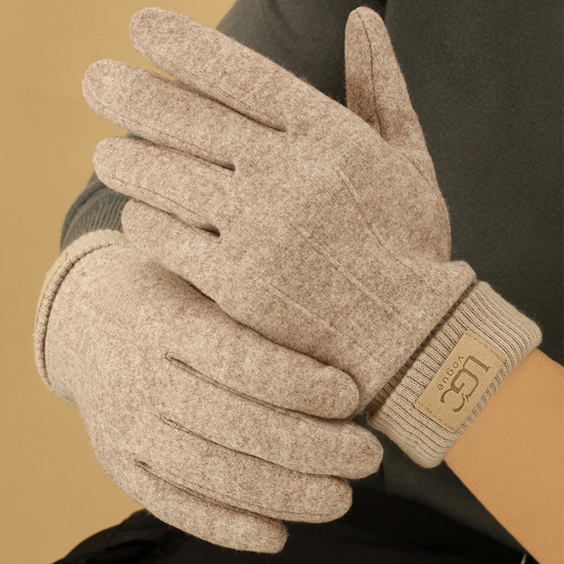 Cashmere-look Men's Winter Thermal Gloves