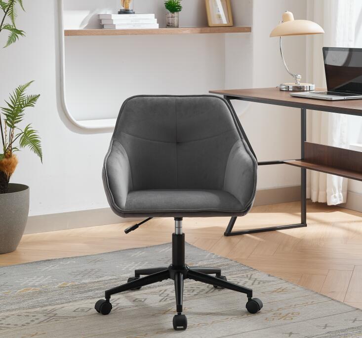Velvet Office Desk Chair, Modern Home Desk Chair with Wheels , Vanity Chairs for Living Room, Bedroom,Study Room