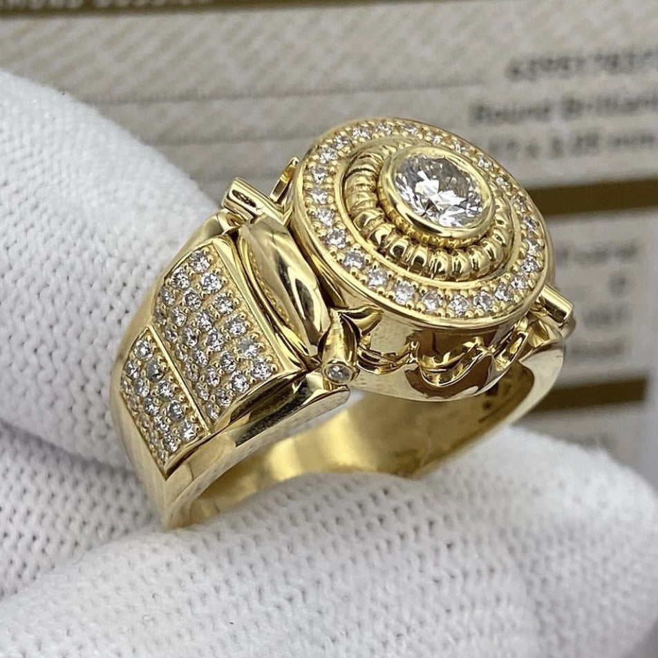 Luxury Men's Engagement Wedding Hand Jewelry