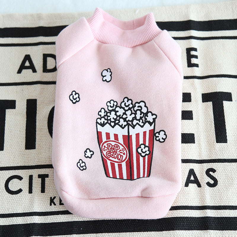 Popcorn chips Pet Dog Cat Clothes Winter Warm Dog Hoodies Jacket Coats Clothes For Dogs Cat Pet Clothing Small Large