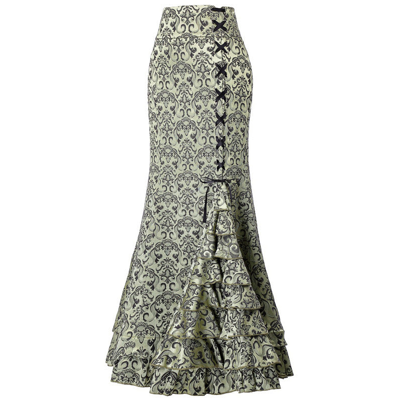 Amazon AliExpress explosion models fashion sexy fishtail belts women's long skirt skirt spot