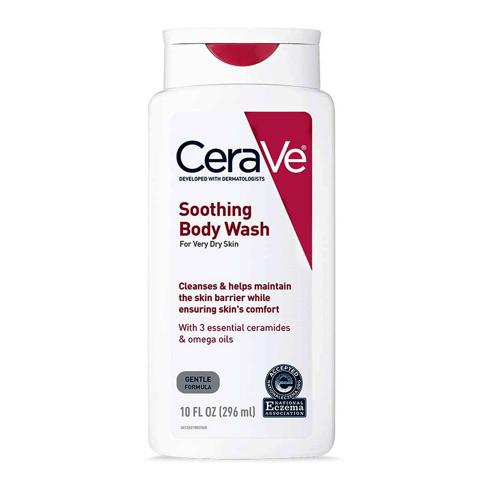 CeraVe Eczema Soothing Body Wash For Calming Dry Itchy Skin 10 Oz