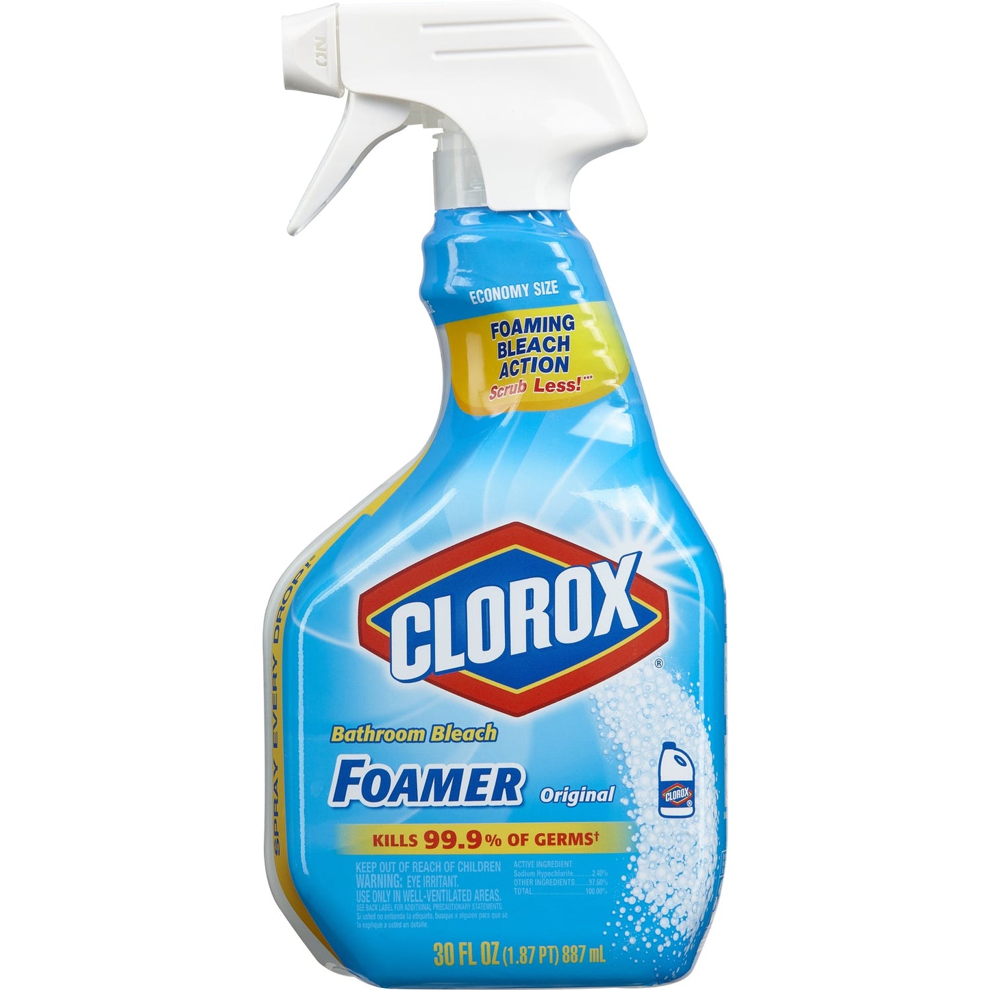 Clorox Bathroom Foamer With Bleach, Spray Bottle, Ocean Mist, 30 Fluid Ounces