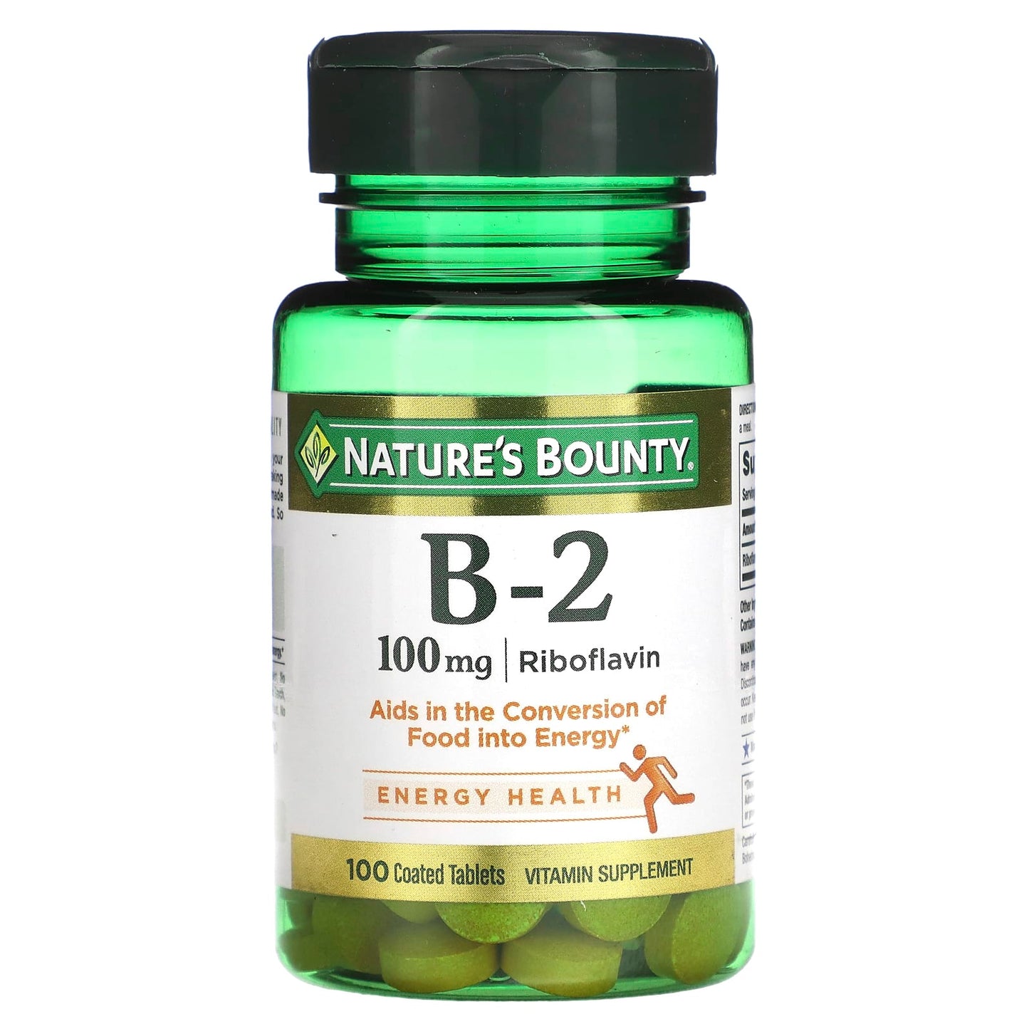 Nature's Bounty Vitamin B-2, 100 Mg, Coated Tablets