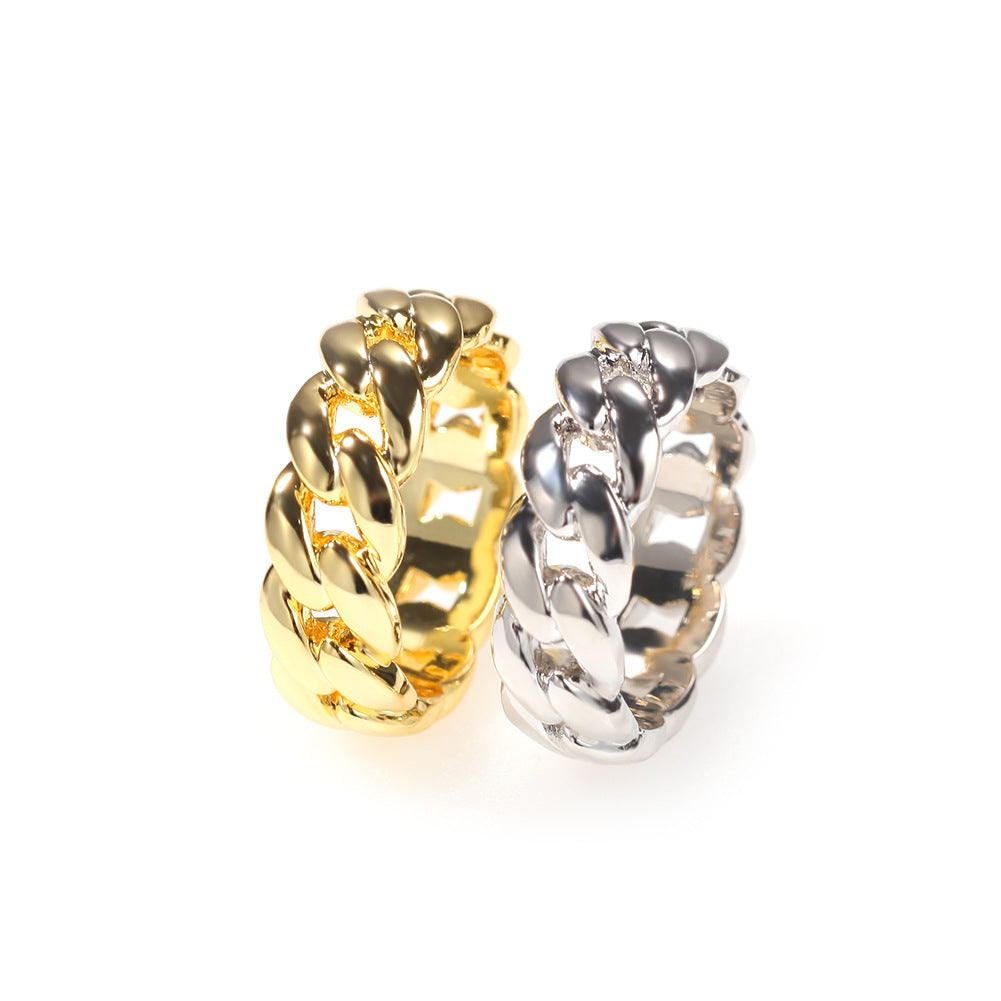 Cuban Link Chain Hip Hop Couple Ring