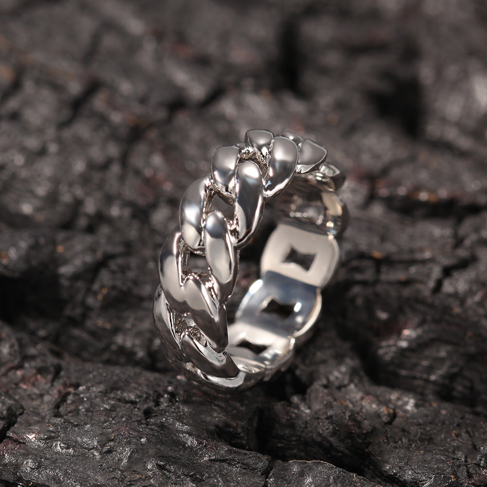 Cuban Link Chain Hip Hop Couple Ring