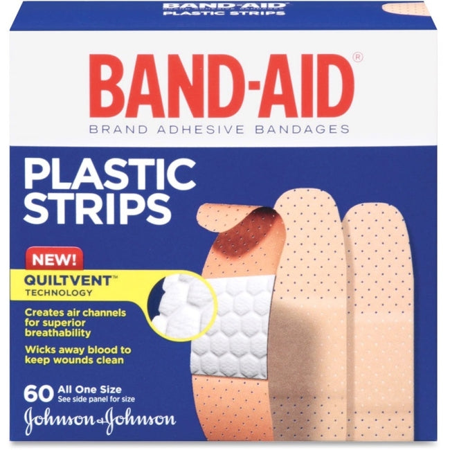 Band-Aid Brand Tru-Stay Plastic Bandages – 60 Count (All One Size)