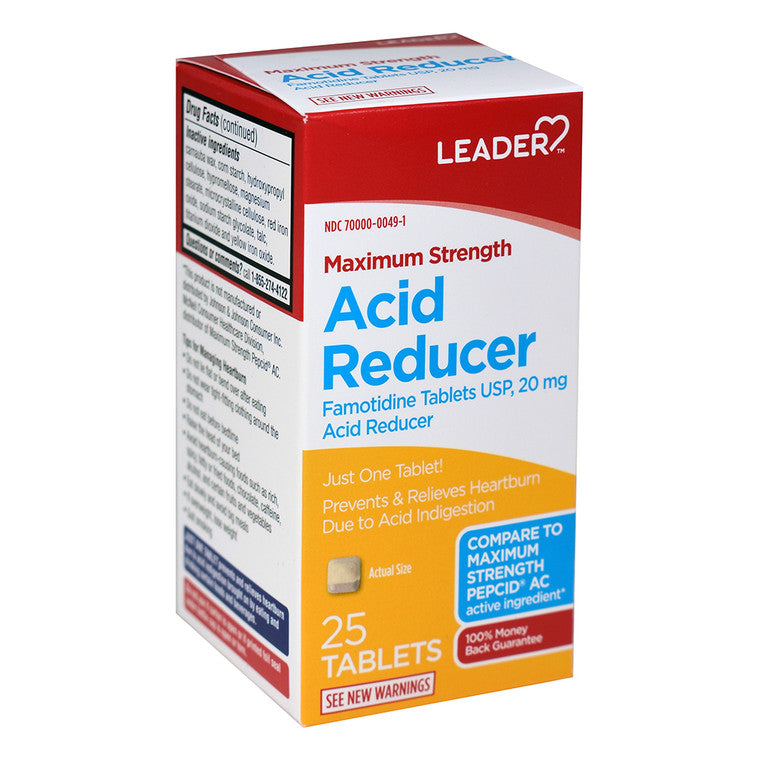Leader Health Care Acid Reducer, Maximum Strength, 20 Mg, Tablets