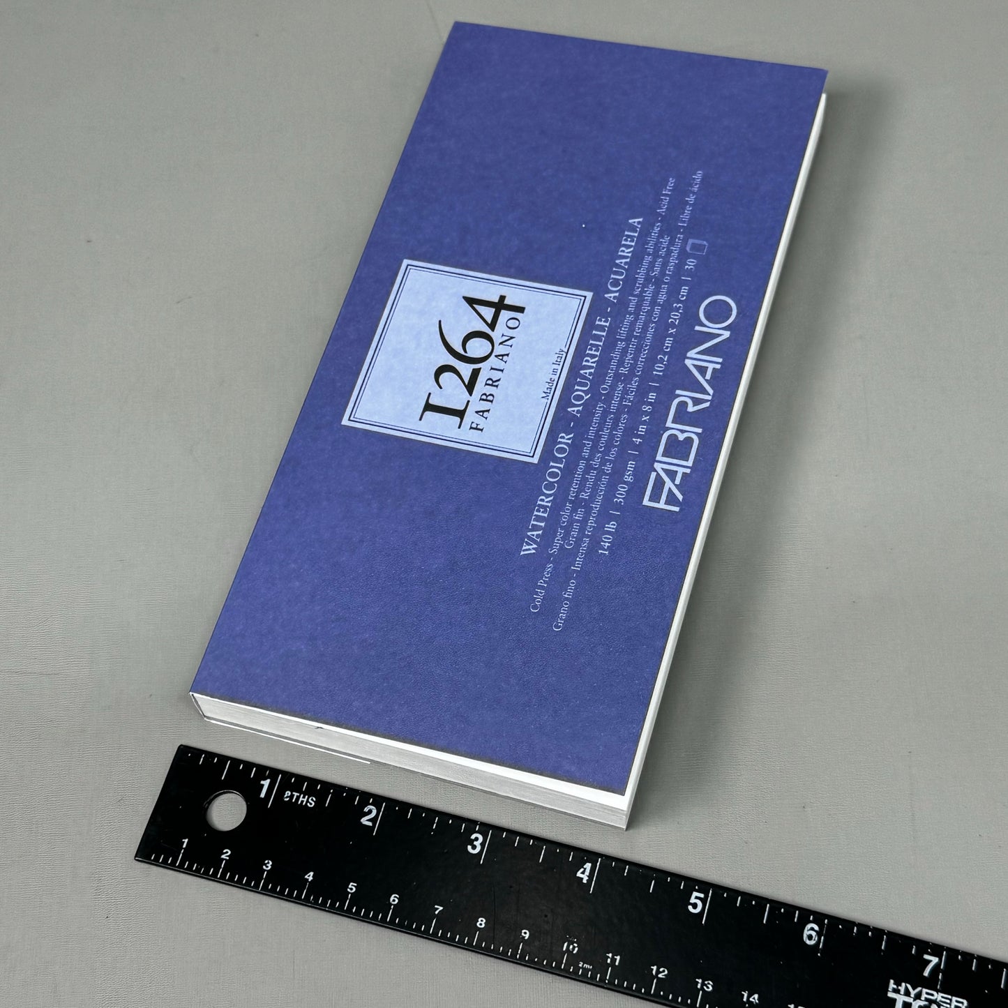 FABRIANO (5 PACK) 1264 Watercolor Glue Bound Bright White Pads 4"X8" 19100604