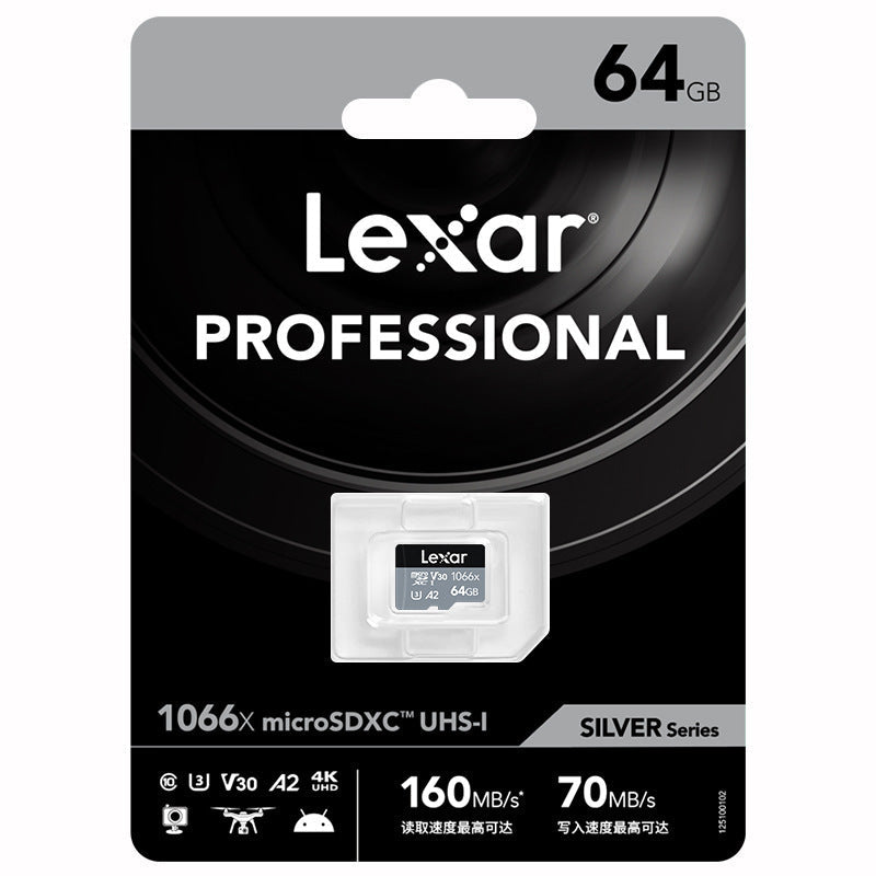 Lexar 1066x TF Card: 32GB-256GB, UAV HD 4K