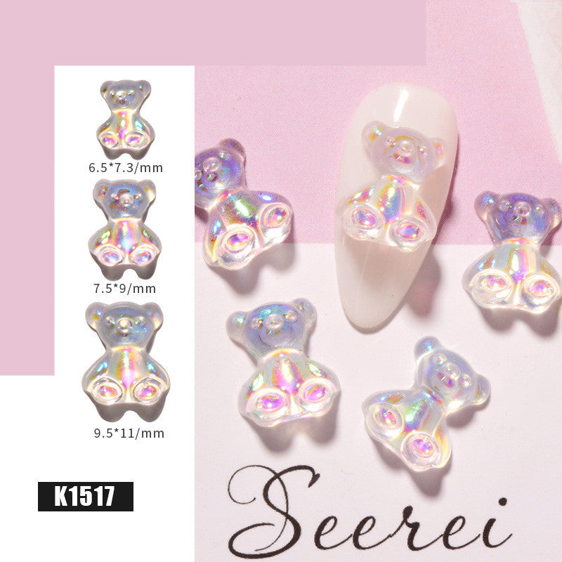 3D Cute Bear Nail Art Decorations