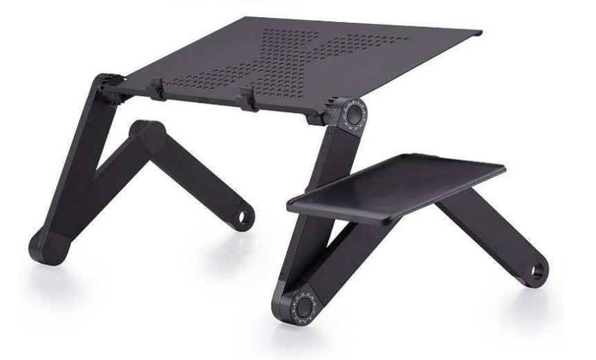 "Folding Adjustable Bed Study Desk - Aluminum Alloy Notebook Computer Stand
