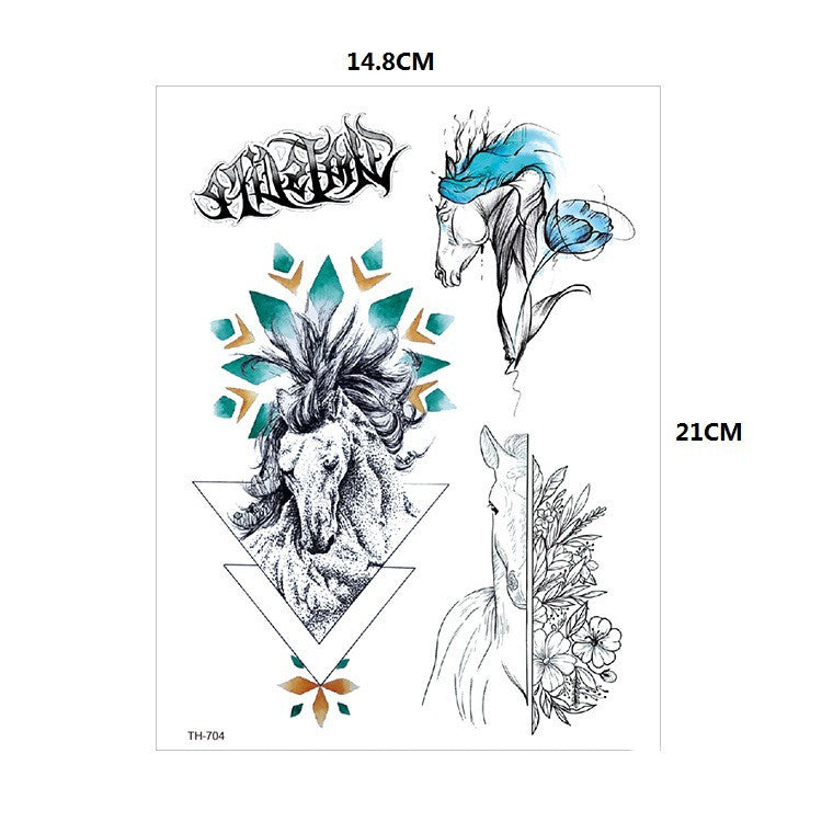 Waterproof Temporary Tattoo Sticker Old School Fox Spell Flash Tattoos Cat Eyes Skull Body Art Arm Fake Tatoo Women Men