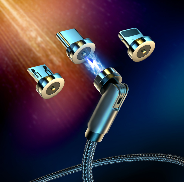 "Essager 360° Rotating Magnetic USB Charging Cable for Android & Apple and Type C