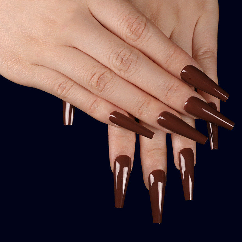 Long Coffin Fake Nails - Variety of Colors Available
