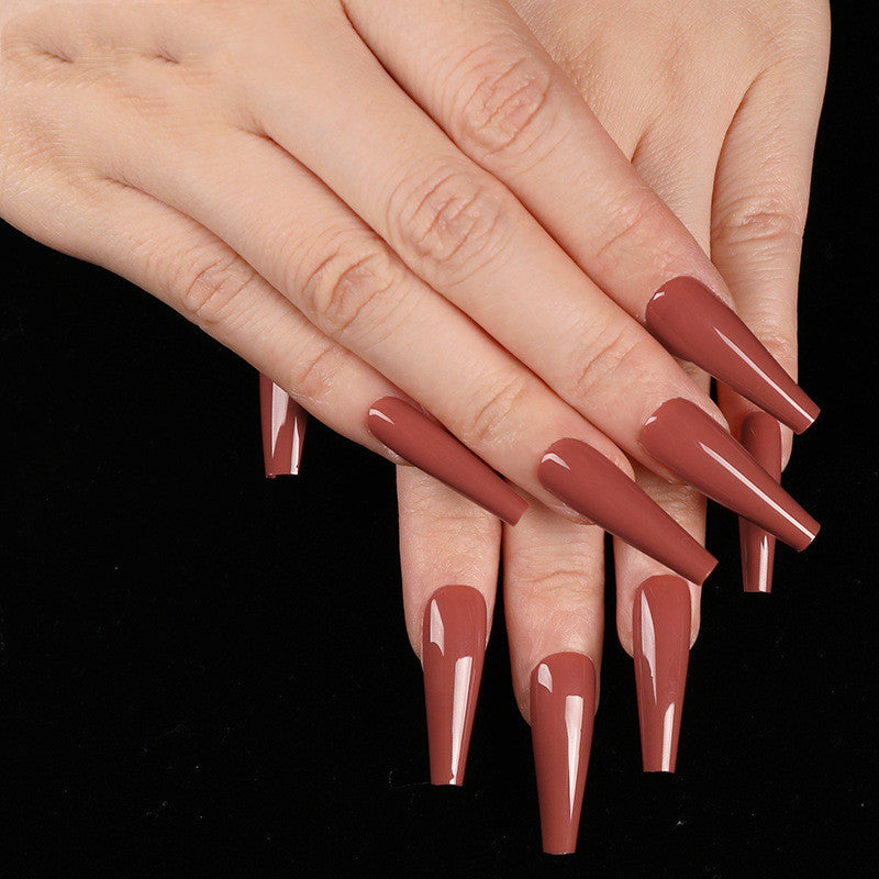 Long Coffin Fake Nails - Variety of Colors Available