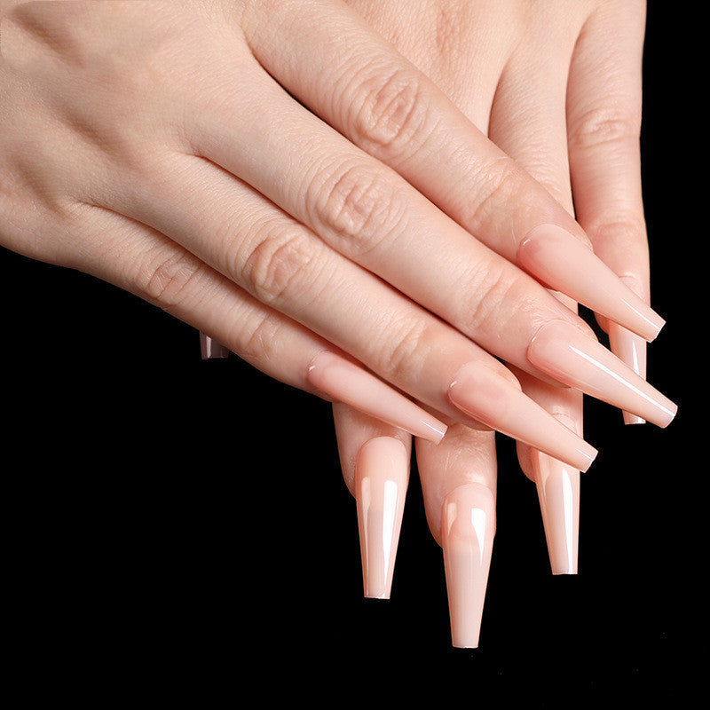 Long Coffin Fake Nails - Variety of Colors Available