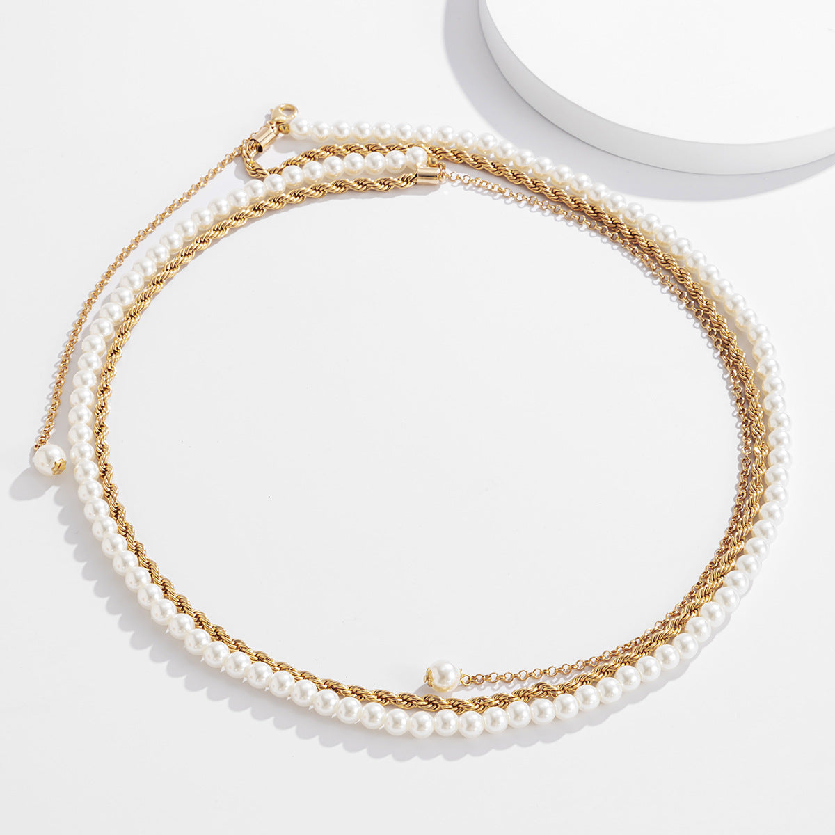Casual Pearl Dress Waist Chain Accessories