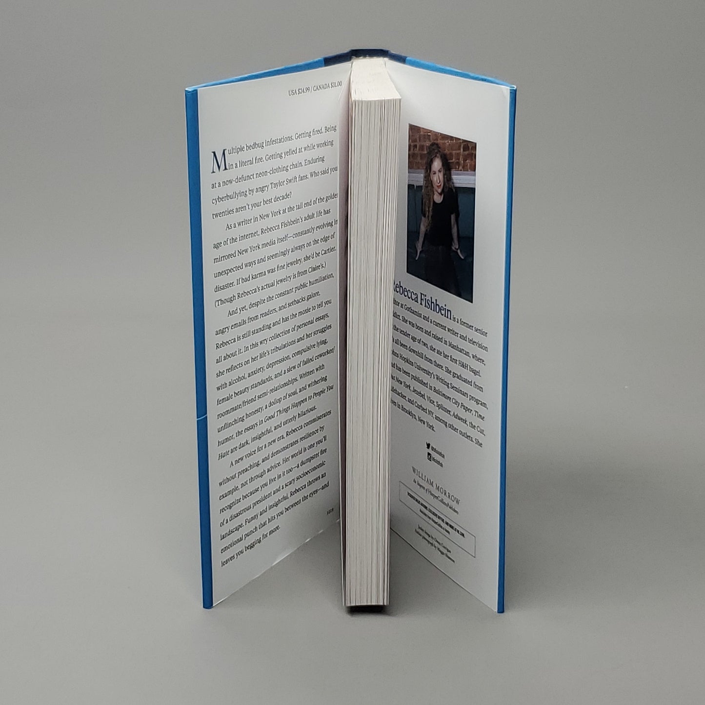 GOOD THINGS HAPPEN TO PEOPLE YOU HATE ESSAYS by Rebecca Fishbein Book Hardcover (New)
