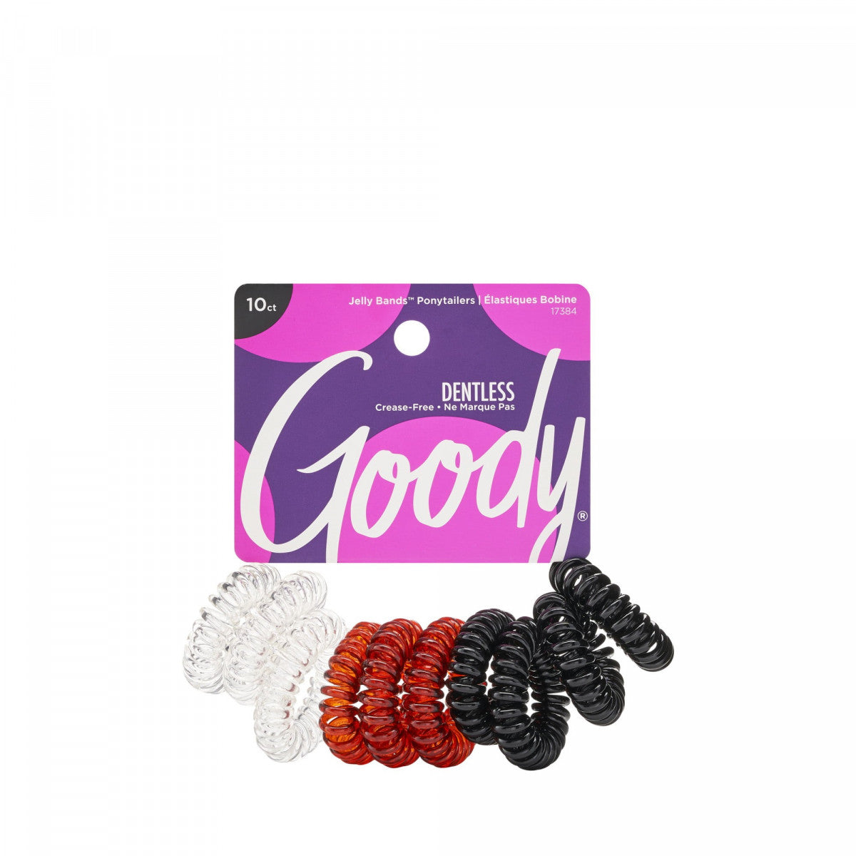 Goody Dentless Spiral Elastics, Medium Hair