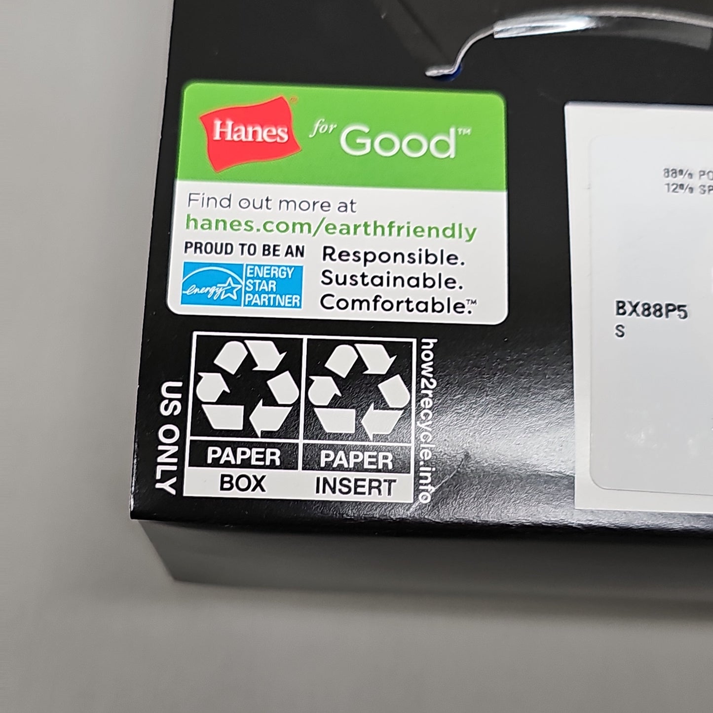 HANES Boxer Briefs 5-Pack Boy's Mesh Stretch X-Temp Size S 6/8 BX88P5 (New)