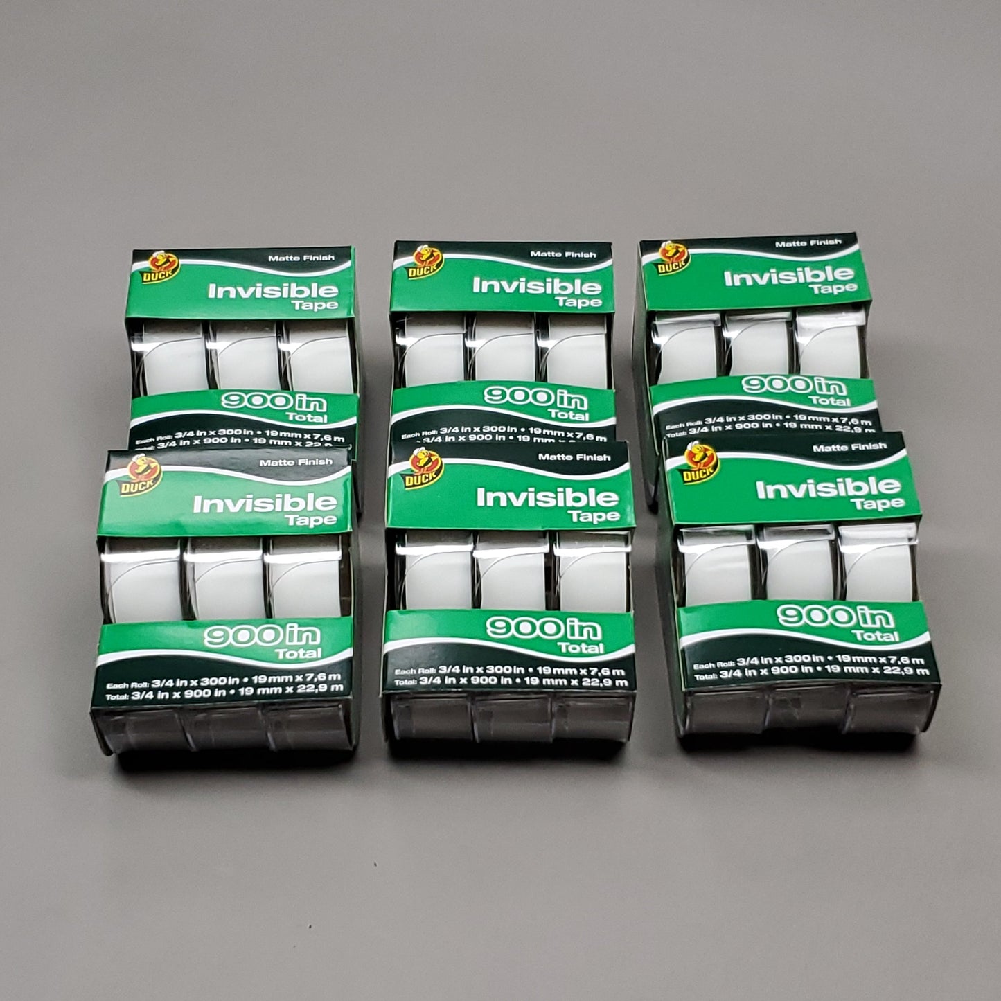 SHURTAPE (18 PACK) Invisible Tape 3/4"X300" Matte Finish 285195 (New)