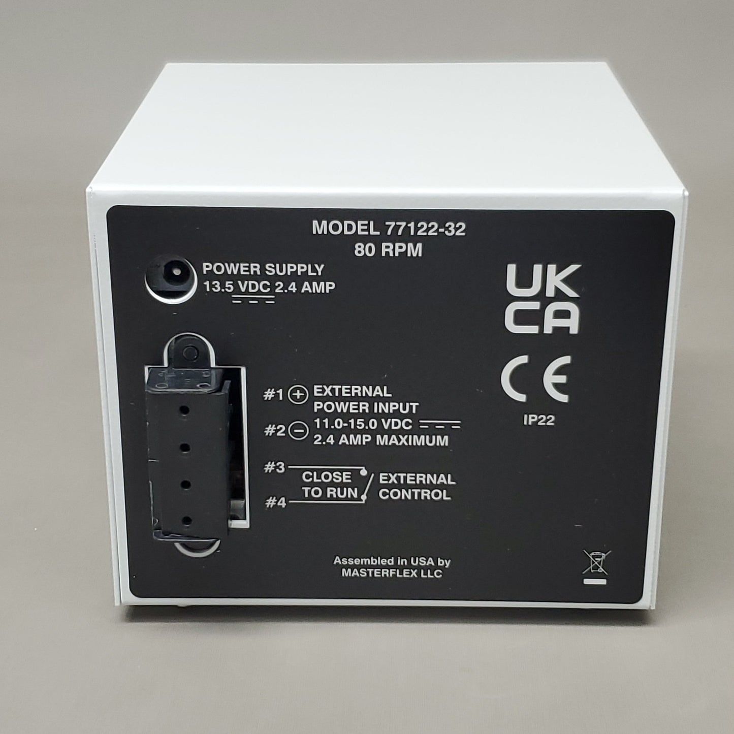MASTERFLEX Ismatec Compact Single Channel Variable Speed Pump System 80RPM 77122-32 (New)