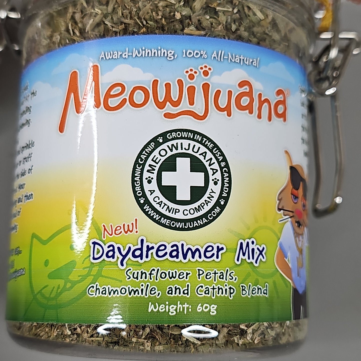SMARTER PAW Meowijuana Organic Catnip Jar of Daydreamer Mix for Cats (New)