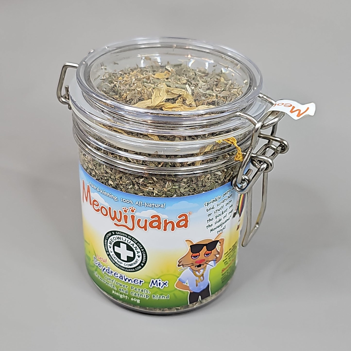 SMARTER PAW Meowijuana Organic Catnip Jar of Daydreamer Mix for Cats (New)