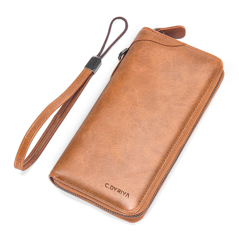 Multifunctional Men's Long Zip Wallet