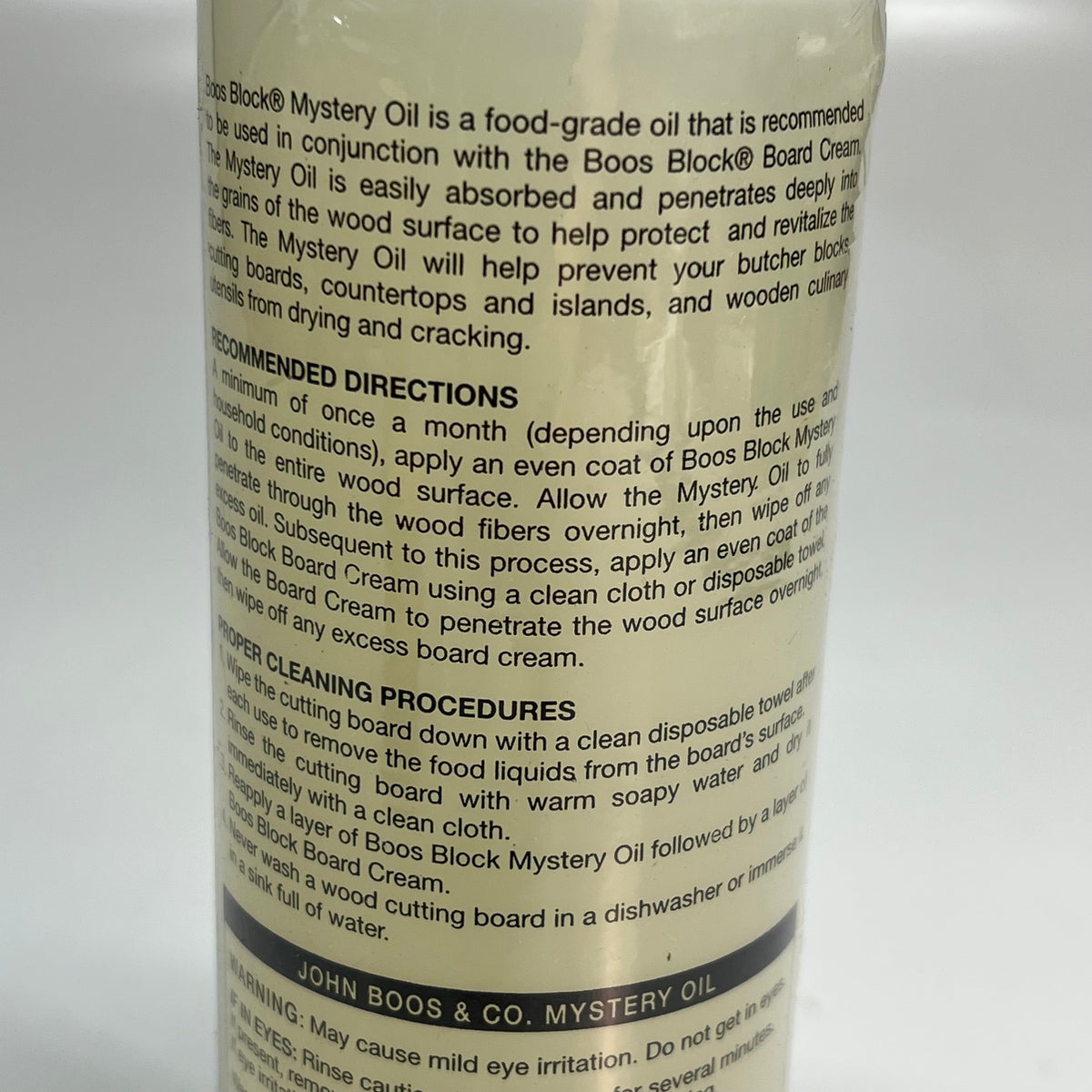 JOHN BOOS Cutting Board Oil & Applicator For Wooden Kitchen Accessories 16 Fl Oz