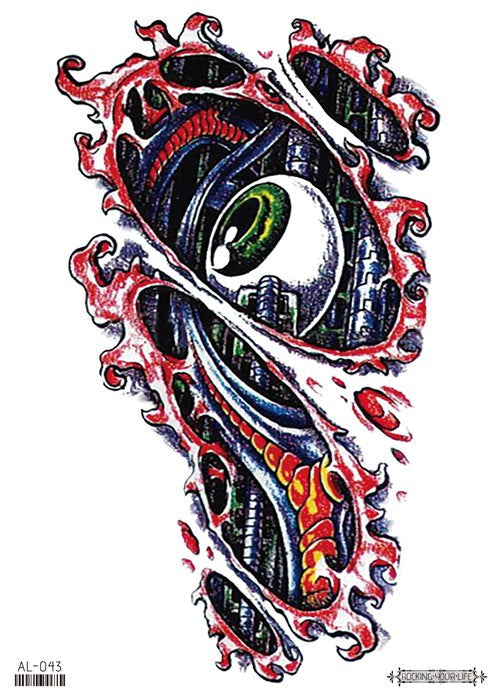 Waterproof Temporary Robotic Tattoo Stickers Fox Freak Peony Old School Louts Flower Flash Tattoos Female Body Art Fake Tatoo Men