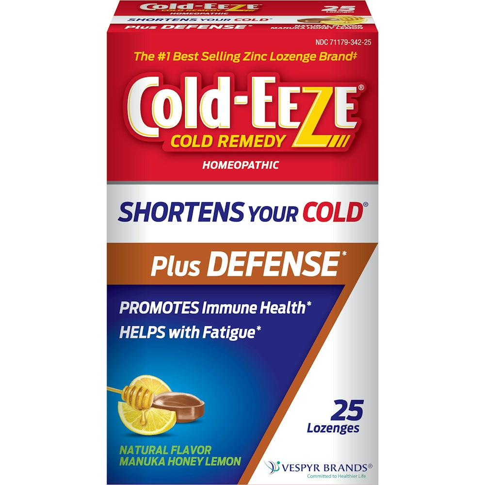 Cold-EEZE® Cold Remedy Natural Manuka Honey Lemon Lozenge, 25-Pack