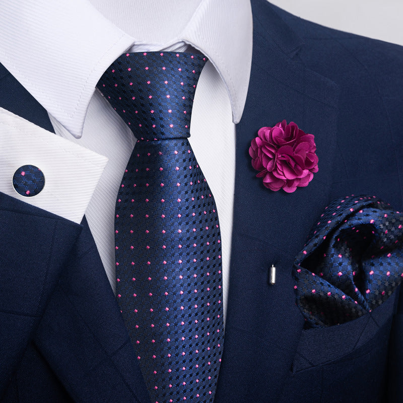 Men's Tie Suit Pocket Square Combo 8