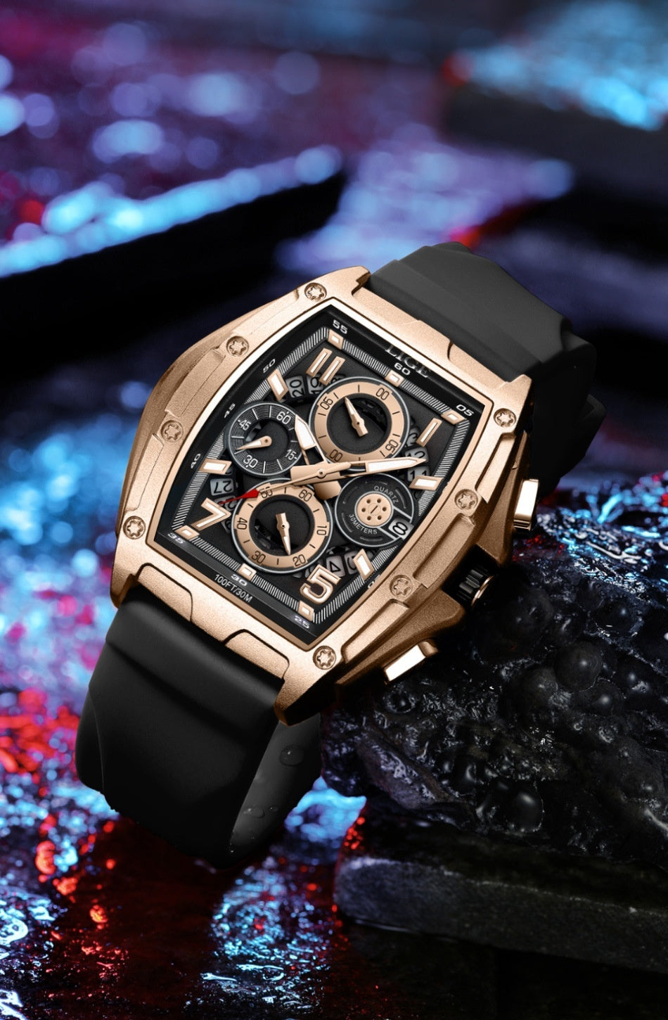 Multi-Sport Waterproof Curved Mirror Watch