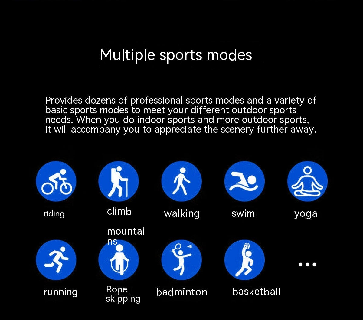 Bluetooth Sport Watch: HR, BP, Step Count