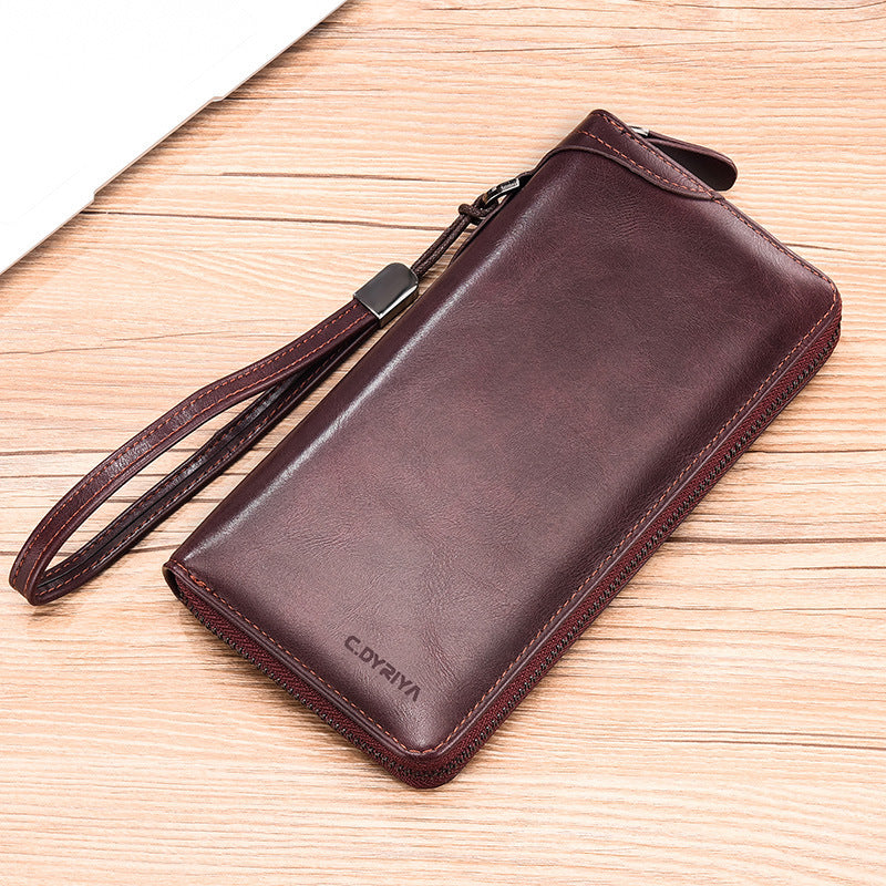 Multifunctional Men's Long Zip Wallet