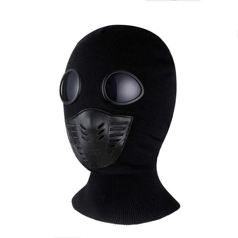 Creative Funny Hat Riding Fleece-lined Neck Protection Glasses Pullover Mask