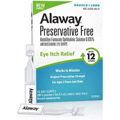 Alaway Preservative Free Itch Relief Eye Drops - 20 Vials