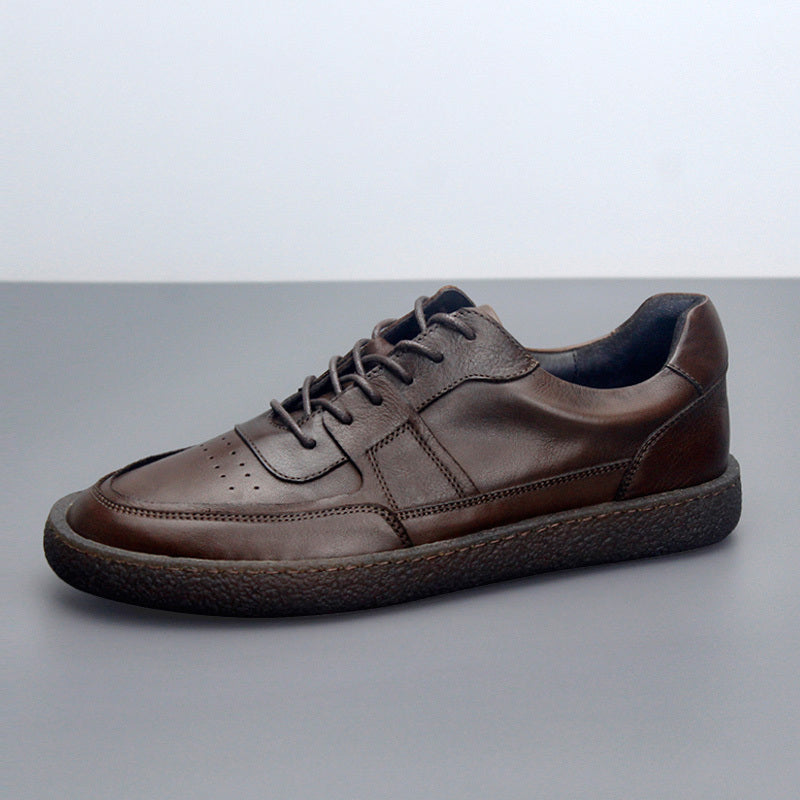 Men's Vintage Low Top Leather Sneakers