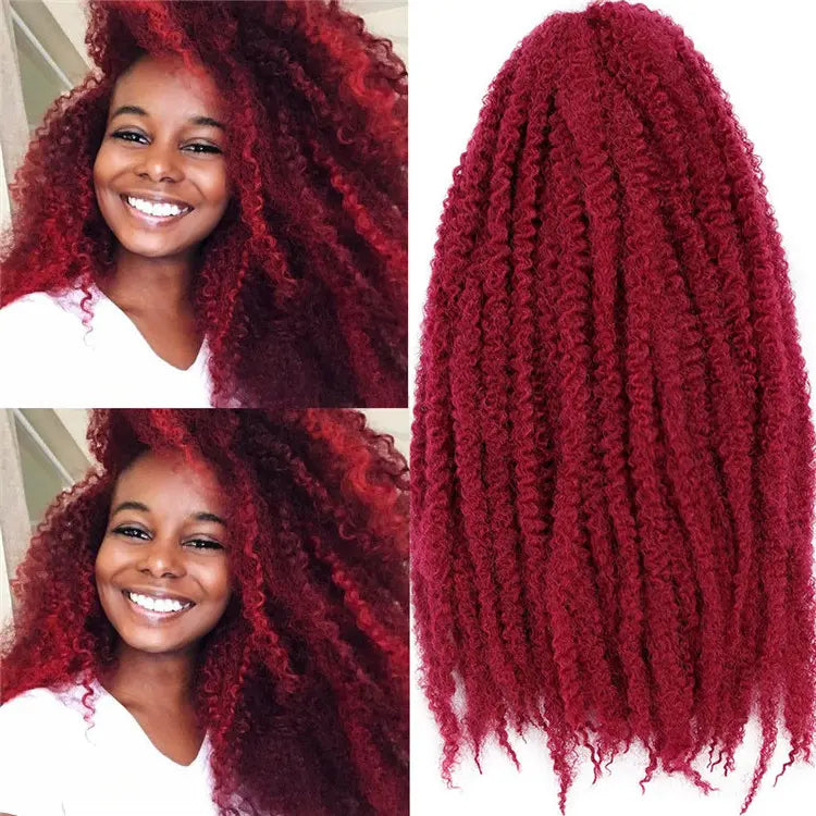 18 Inch Marley Hair for Braids | Afro Kinky Ombre | 30 Strands per Pack
