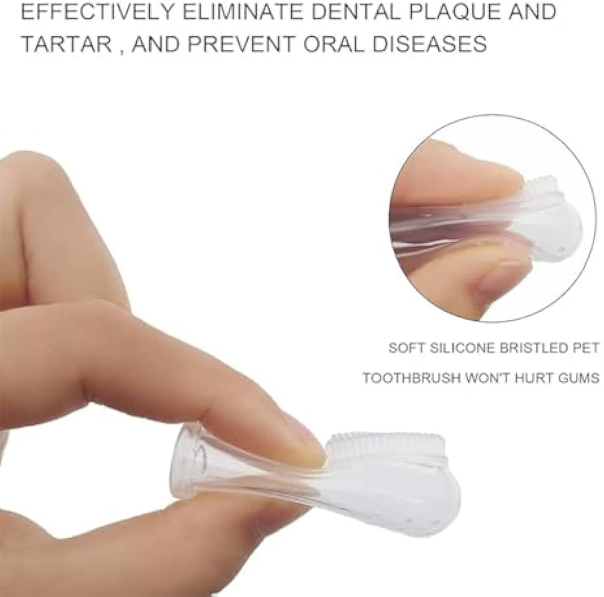 Pet Finger Toothbrush For Dogs Cats Extra Soft Silicone Bristles Professional Dog Toothbrush  Cat Toothbrush Easy Teeth Cleaning For Dog Dental Hygiene