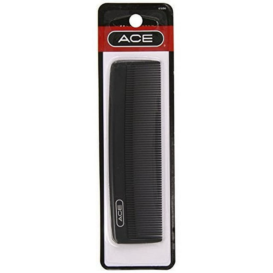 ACE 5" Black Fine Tooth Bobby & Pocket Purse Comb - 1 Pc