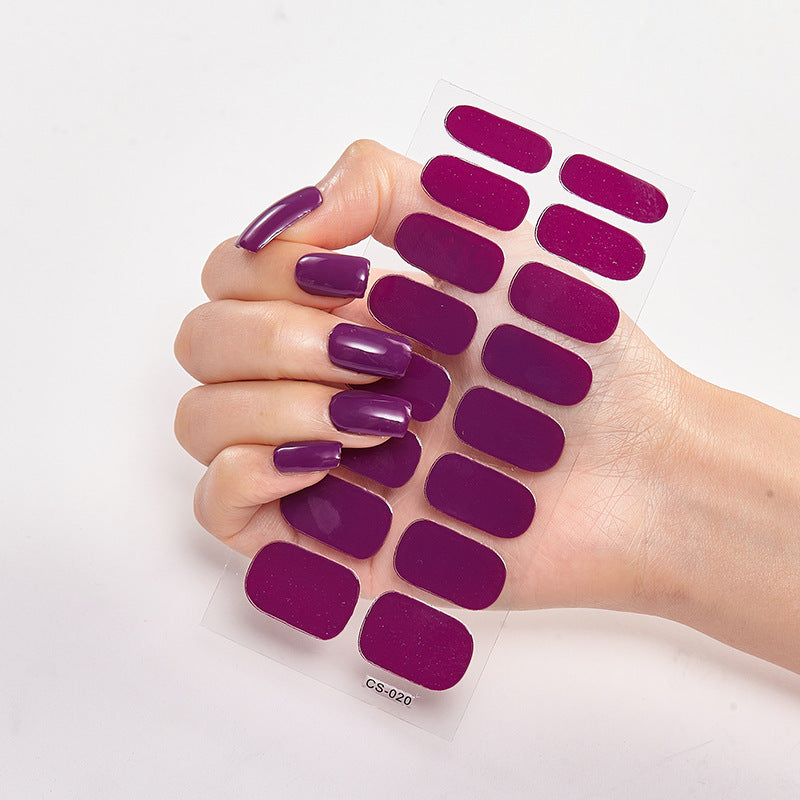 Nailart Sticker Pure Solid Color Self Adhesive