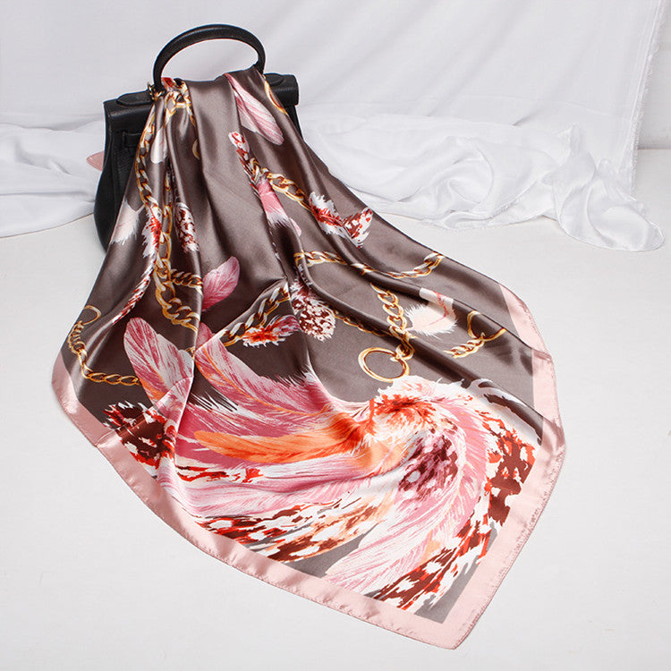 Digital Printed Square Silk Scarf