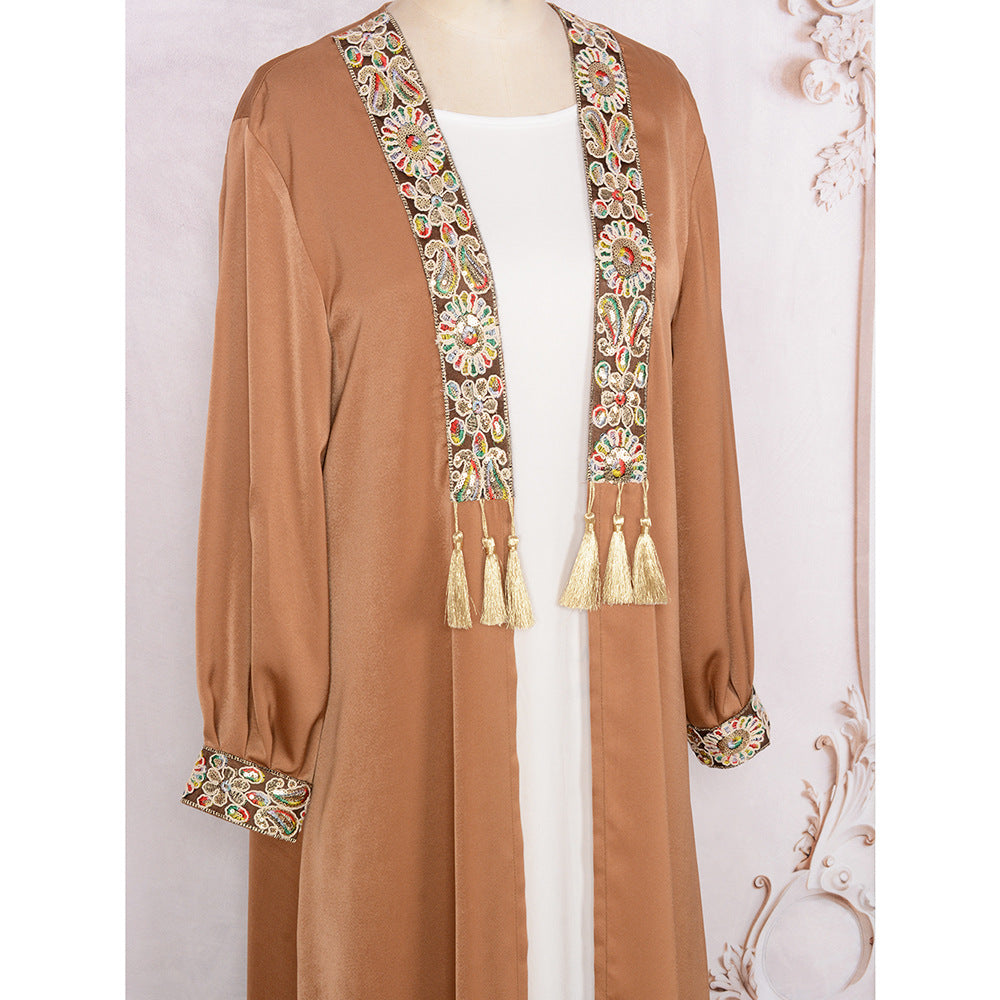 Women's Cardigan Two-piece Set Tassel Pendant Robe